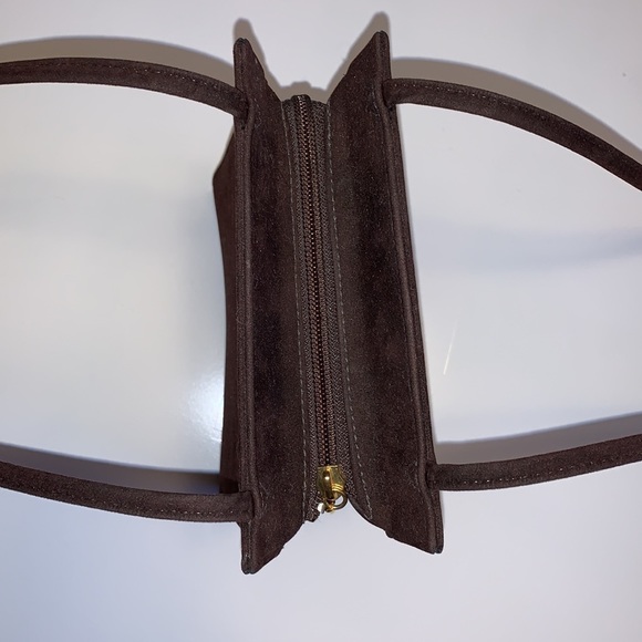 Vintage Cabrelli Brown Microsuede Purse - Picture 7 of 11